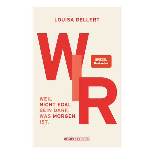 Buchcover von „WIR“ von Louisa Dellert mit modernem Design